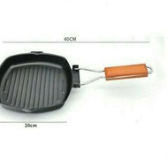 Square Grill Pan 20 Cm Teflon Versatile BBQ Grill Pan