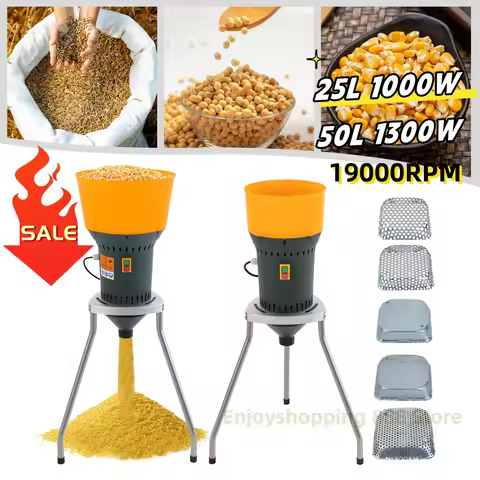 1000W/1300W Electric Grain Mill Dry Cereals Grinder Machine Corn Grain Wheat Cereal Feed 25/50L 1900