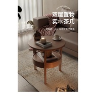 Bedside Table Modern Corner Creative Cabinet Table Living Room Small Round Table Solid Wood Side Sof