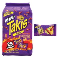 Takis mini fuego rolled tortilla chips 25 singles pack (875gram)