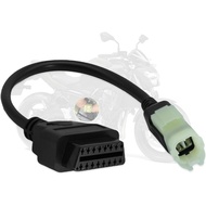 Obd2 Adapter Fit for Kawasaki Motorcycle 4 Pin to 16 Pin OBD Diagnostic Cable,for Z250/Z650/Z1000/ER