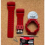 Maroon Glossy GA-100 / GA-110 / GA-120 / GD-100 / GD-110 / GD-120 Watch Strap Bezel Replacement
