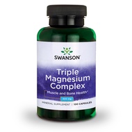 Triple Magnesium Complex - 100 Capsules, 400mg Each Swanson Triple Magnesium Complex - 100 Capsules,