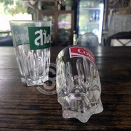 203. Pleated Glass Vintage Pattern Fanta Coke Pepsi Kikapu Glass Cup