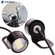 NOBELJIAOO 2Pcs LED Motorcycle Handlebar Spotlight Headlight Driving Light Fog Lamp White B4M1