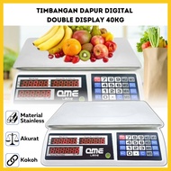 Timbangan Dapur QME Digital 40kg / Kitchen Computing Scale Double Display / Alat Timbang Berat Elekt