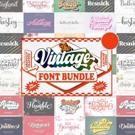 [ FONT ] 86 Fonts - Cute Handwritten Display - Vintage Font Bundle