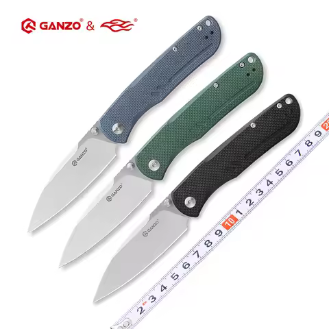 60HRC Ganzo G771 knife D2 blade G10 Handle Folding knife Survival tool Pocket Knife outdoor camping 