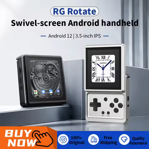 ANBERNIC RG Rotate Handheld Game Console 3.5" IPS Rotating Screen Android Portable Games Player Supp