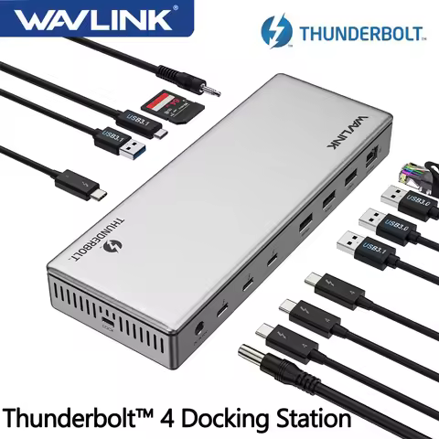 WAVLINK Thunderbolt 4 Docking Station Single 8K Dual 4K Display With 98W PD For MacBook Pro/Air Thun