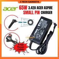 ITECHGADGETS Acer Aspire 3 Charger Laptop Acer Chromebook Travelmate Adpater 3.0mm x 1.1mm Small Pin 65W Charger