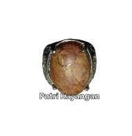 Cincin Batu Akik Fosil Kayu Original Langka