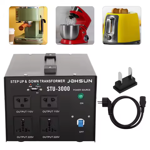Voltage Converter, EU/US Power Converter, 5000/3000W Voltage Converter Transformer 110V⇋220V