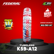 Federal K59-A12 80/90-14 Honda Tubeless Tire Vario ScoopyBEAT Free Tubeless Valve