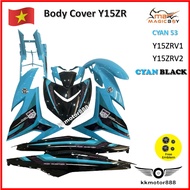 (COVERSET Y15ZR V2 ORIGINAL) MAGICBOY CYAN 53 / CYAN BLACK STICKER STRIPE TANAM (VIETNAM)