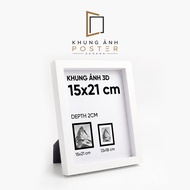 3D Box Frame, Size A5 (15x21), Depth 2cm - Template Frame for Displaying Dried Flowers, Making Handm