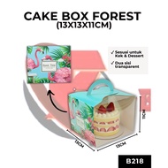 CAKE BOX FOREST  (13X13X11CM)