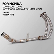 Slip On For Honda Cbr500r Cb500x Cb500f Cbr400r Cb400x Cb400f Cb400 Motorcycle Exhaust Modified