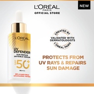 L’Oréal Paris UV Defender Sun Repair / Sunscreen Invisible Serum SPF50+ Repair Dark Spots, Lines & U