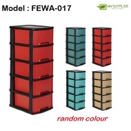 Felton FDR017 5 Tiers Drawer W33.5 x D43 x H104cm(available:blue,green,dark brown)