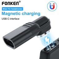 Fonken Magnetic Type C Adapter Charger Bone Conduction Headphone Charger For AfterShokz Aeropex AS800 AfterShokz OpenComn OpenRun Earphone Charging Adapter