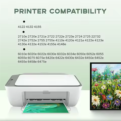 ABJS 67XL IInk Box Compatible for HP67 XL Ink Replacement for DeskJet 1255 2732 4140 4155 Printer