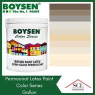 ♞,♘,♙BOYSEN Permacoat Semi-Gloss Acrylic Latex Paint 4L (For Concrete &amp; Stone Surfaces)