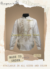 CREAM MODERN BARONG TAGALOG FOR MEN