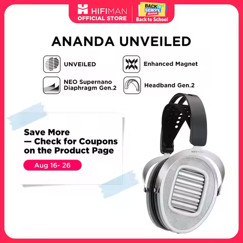 HIFIMAN ANANDA UNVEILED Open-Back Over-Ear Full-Size Headphones with Enhanced Magnet