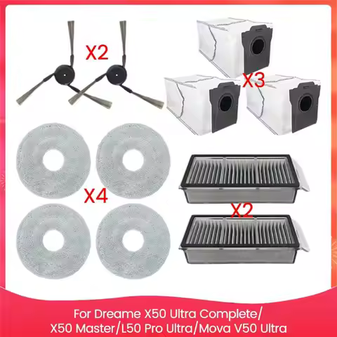 M04K For Dreame X50 Ultra Complete/X50 Master/L50 Pro Ultra/Mova V50 Ultra Spare Parts Side Brush Fi