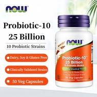 Now Probiotic-10 25 Billion / 50 Billion Veg Capsules Protecting intestinal health