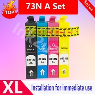 Compatible Epson 73N Ink Cartridge T0731N T0732N T0733N T0734N XL Compatible for  Tx600 Tx610 Tx300 