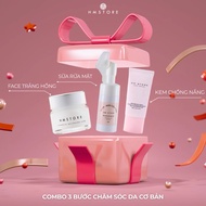 3-STEP COMBO FOR BASIC SKIN CARE: FACIAL CLEANSER + JUSSMY WHITE PINK LIGHTWEIGHT + HM STORE SUNSCRE