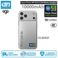 EGO MagPower 6 (3C Certified) QI2.2 10000mAh Powerbank M17AIR With OLED Display MagSafe Support iPho