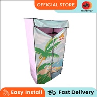 P2U 3V  almari baju zip kain/almari pakaian/wardrobe clothes/clothes organization