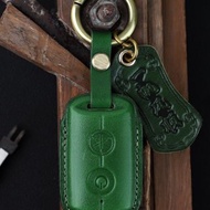 山葉機車鑰匙真皮套 YAMAHA X-MAX T-MAX XMAX T媽媽 手縫 綠色