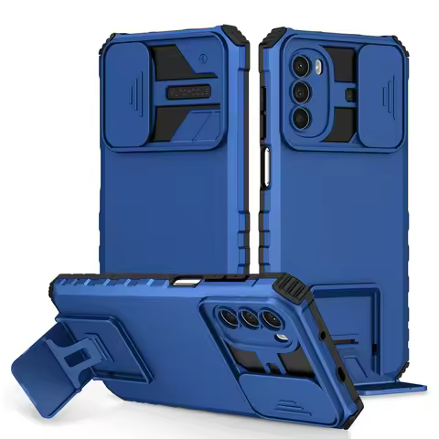 Shockproof Case for Motorola MOTO G52 G42 G22 G82 Push Pull Camera Protection Live Stand Phone Cover