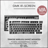 [Ready Stock] ZUOYA GMK81 with LCD Screen Wireless Trimode Via Compatible Gasket Mounted Mechanical 