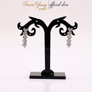 Code BT73. Cz Stone White Gold Plated Earrings. Forever Young Pearl