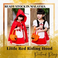 Kids Costume - Kostum Budak Perempuan Halloween Party Hadiah Baju Watak Animation For Little Red Rid