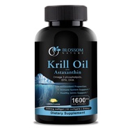 Antarctic Krill Oil 1000mg with Astaxanthin Phospholipids Fatty Acids EPA DHA-Support Healthy Joints