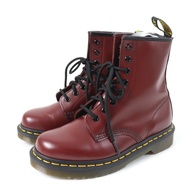 成色極佳的馬丁Dr.MartensSMOOTH 1460 8孔皮質短靴，櫻桃RED，英國尺寸4號，原廠鞋盒，女款