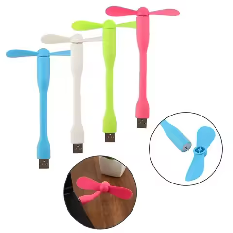 New Portable USB Cooling Fan Flexible Design Lightweight Mini USB Fan Bendable Hand Fan for Laptop C