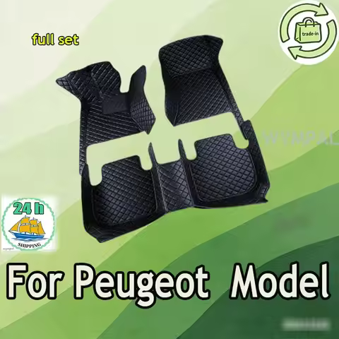 Car Mats Floor For PEUGEOT RCZ E-208 expert Traveller Rifter 106 2Door 107 508L Car Accessories