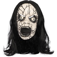 Ibluelover Topeng Hantu Setan Seram Topeng Halloween Menyeramkan untuk Seluruh Kepala Topeng Iblis J