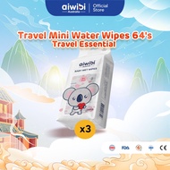 [Bundle of 3] Aiwibi Baby Travel Mini Water Wipes 64's