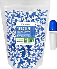 XPRS Nutra Size 0 Empty Capsules - 5000 Count Colored Empty Gelatin Capsules - Capsules Express Empt