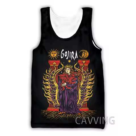 New Fashion Women/Men's 3D Print Gojira Band Tank Tops Harajuku Vest Summer Undershirt Shirts Street