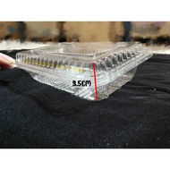 GO - 1H  GC - PACK Plastic Tray [ 100pcs± ] Bakery Disposable Plastic Clear Food Box - Bekas Makanan