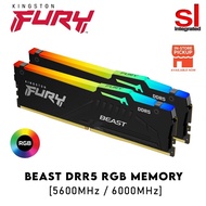 Kingston FURY Beast DDR5 RGB Desktop Gaming Memory RAM - 5600MHz/6000MHz (CL30)